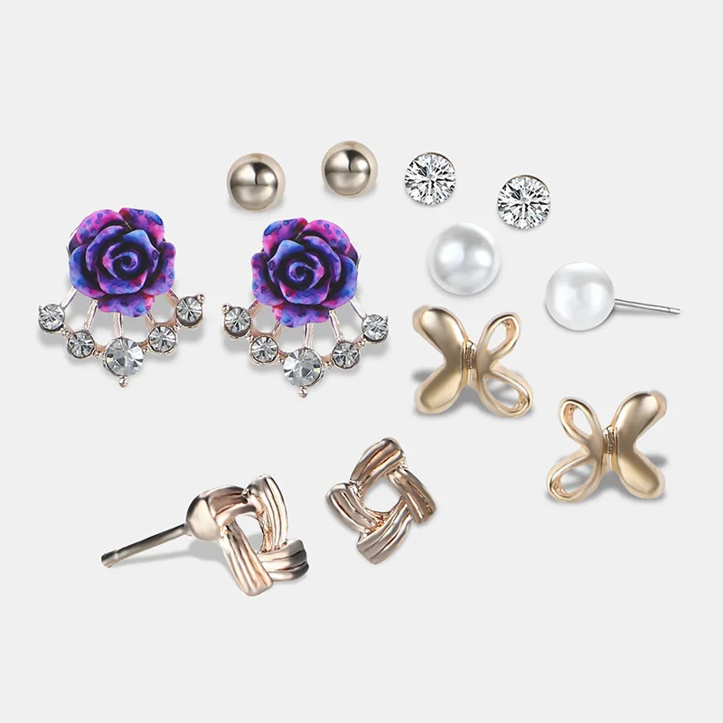

Dreamy Bubble Bohemia Style Stud Earrings Sets Flower Flowers Geometric Earrings Jewelry Women Party Daily Wear Accessories