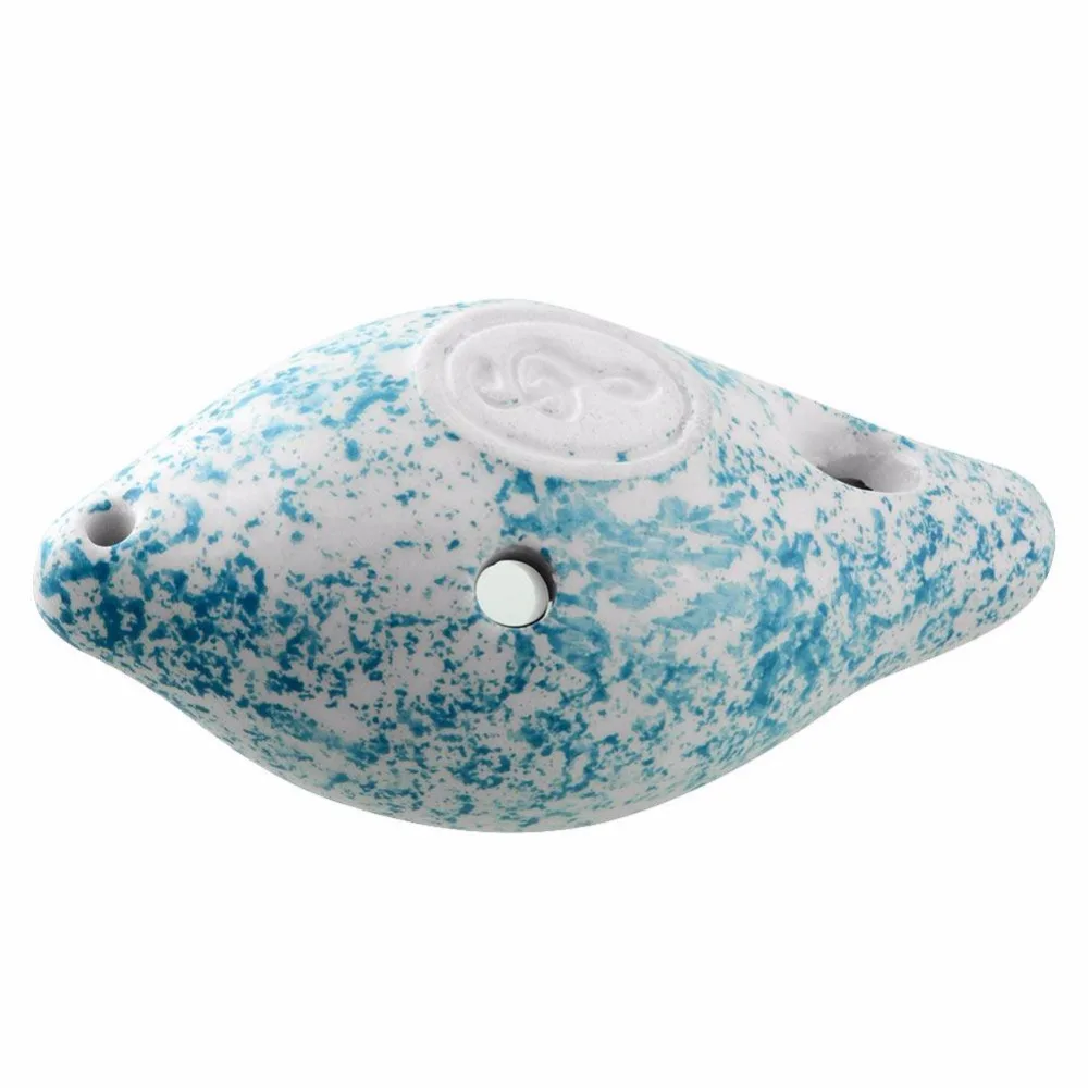 

Mini 6 Hole Ocarina Ceramic Musical Instrument Blue D tone River Snail Cute Gift Present Hot Sale