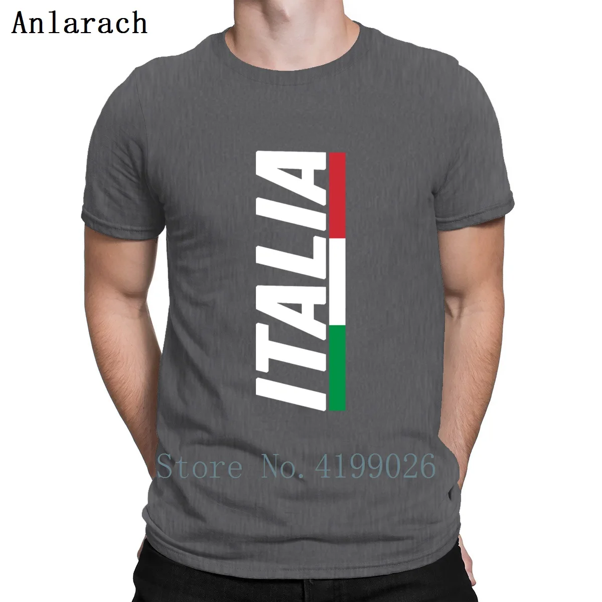 Мужская футболка с надписью I'm Italian I Love Flag Azzu базовая большого размера весенне