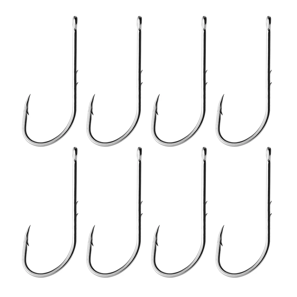 50PCS Fishing Hooks High Carbon Steel Barbed Hook Carp Fishing Tackle Pesca Fishhooks Sea Lures Fishing Hooks 2# 1/0 2/0 3/0