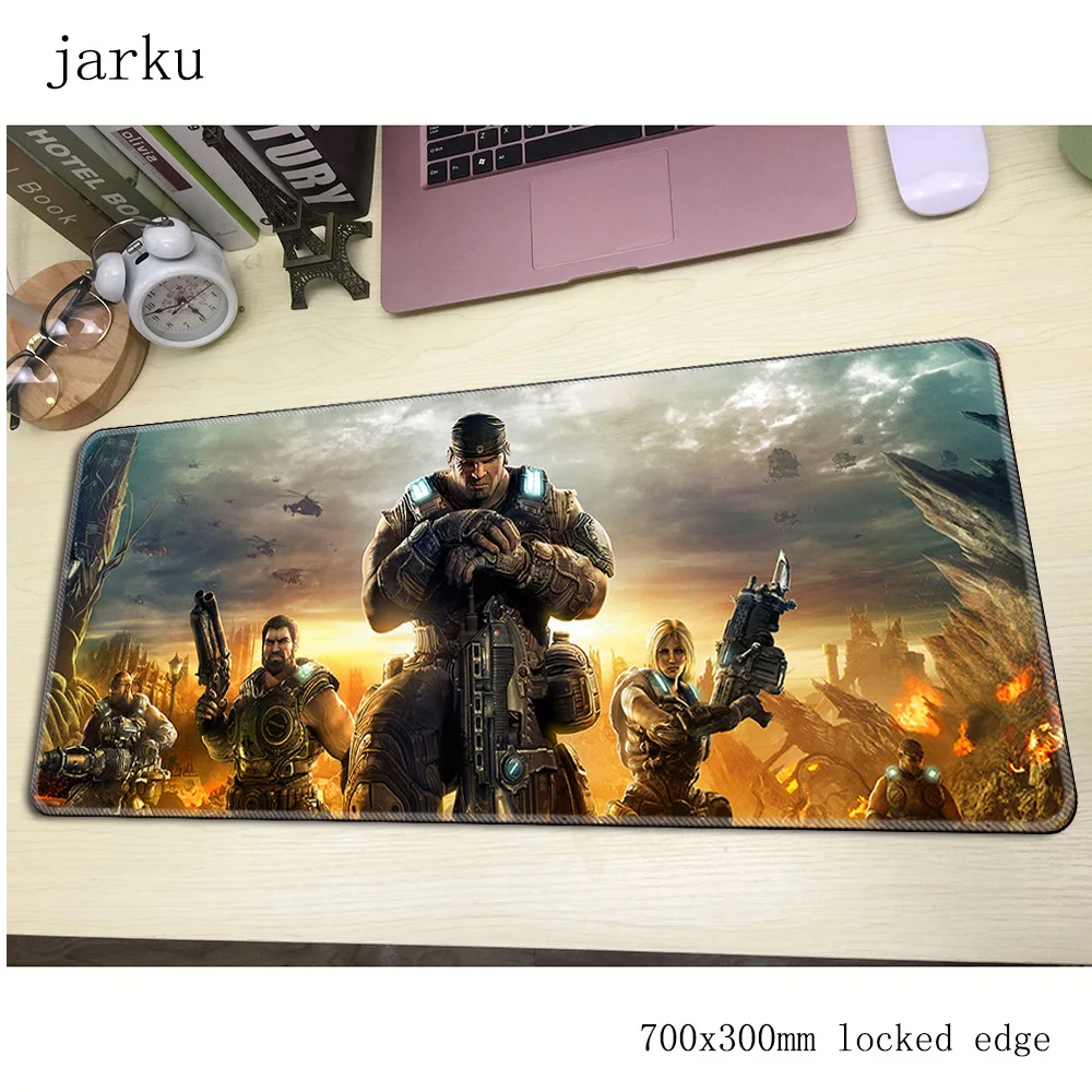 

gears of war mousepad gamer 700x300X3MM gaming mouse pad large cool new notebook pc accessories laptop padmouse ergonomic mat