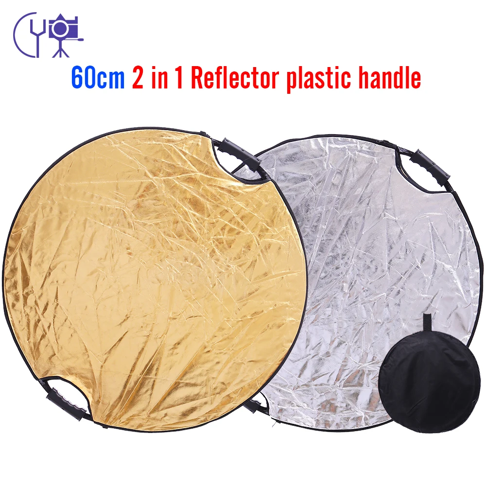 Cy 24'60cm 2 In 1 Portable Collapsible Light Round Photography