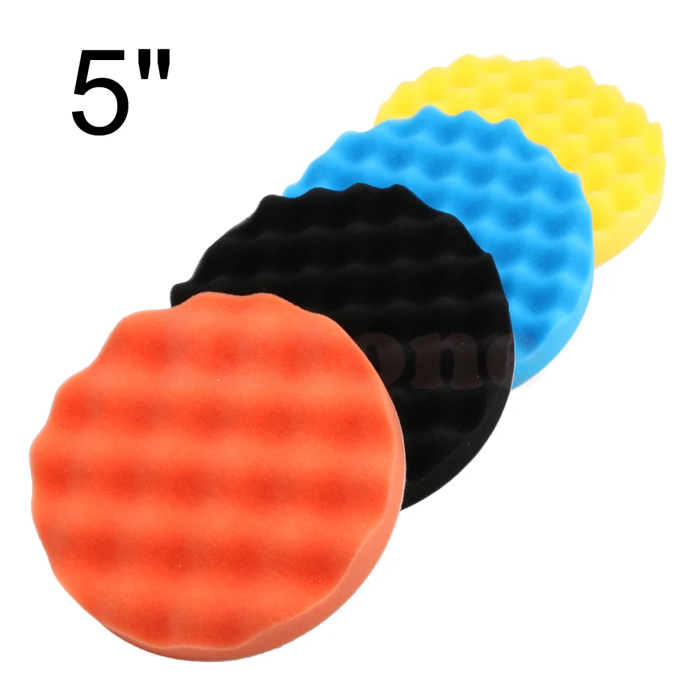 4Pcs 5 inch (125mm) Buffing Polishing Sponge Pad Kit For Car Polisher Buffer New Accessories | Автомобили и мотоциклы