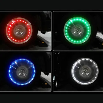 

1 Pcs Multicolor Auto Wheel Hub Tire Solar Color LED Decorative Light Solar Energy Decorative Flash Car Styling LED Light