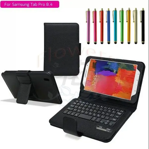 

2015 New Arrival Removable Bluetooth Keyboard Case For Samsung Tab Pro 8.4" T320 T321 Cover Tablet free shipping&stylus pen