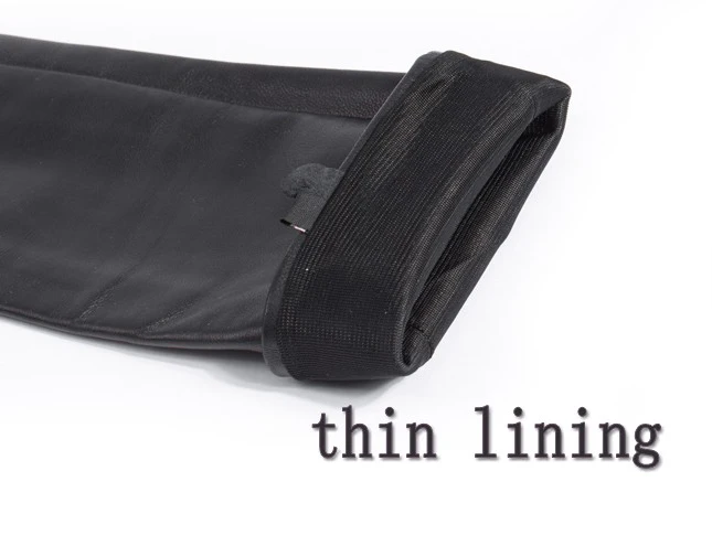 66 см(2") Длинные выше локтя Натуральная овечья кожа вечерние оперные перчатки черные - Цвет: thin lining