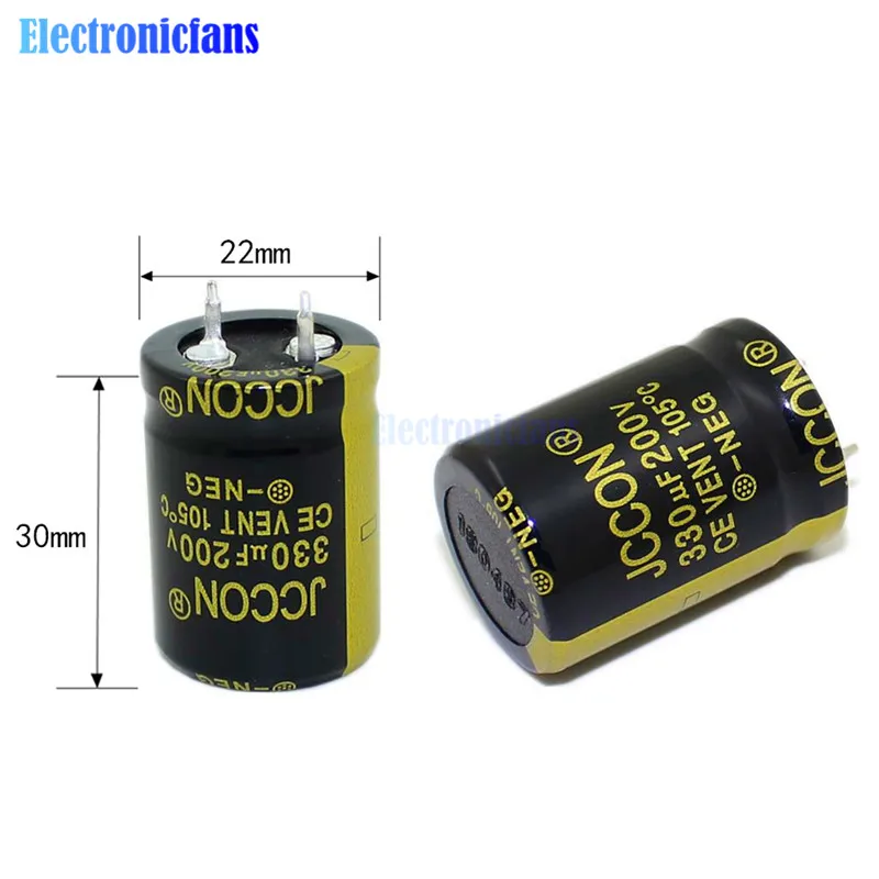 

diymore 200V 330uF 22X30mm Aluminum Electrolytic Capacitor High Frequency Low ESR 200V330uF 22*30mm Through Hole Capacitor