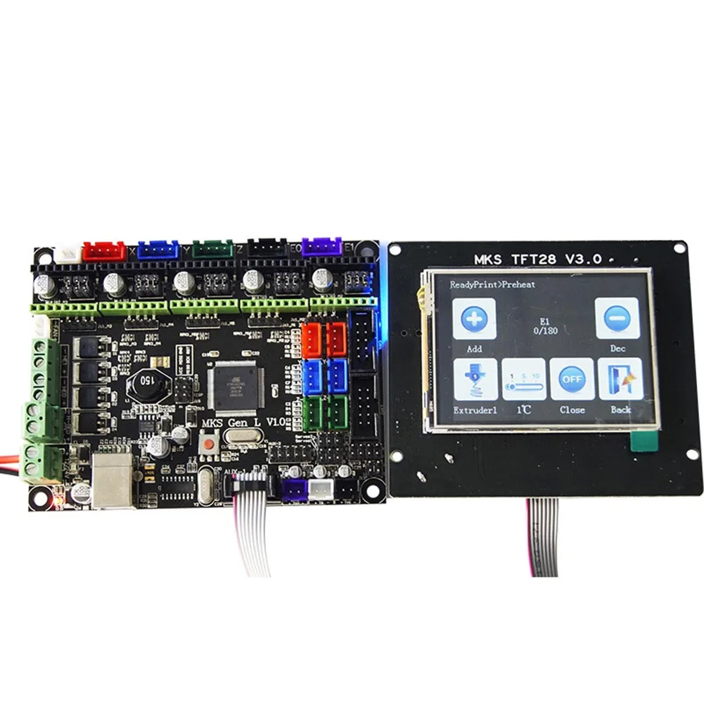 

Newly For MKS GEN L Compatible with TFT28 LCD Display Support TMC2208 Motor Driver 3D Print Kits