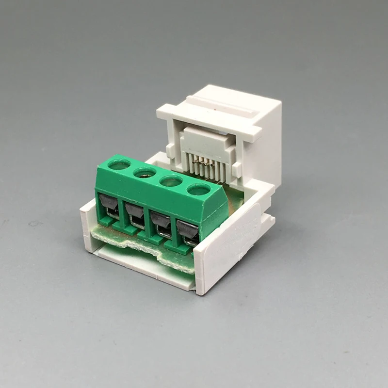 Cat3 rj11 كيستون وحدات 4 خطوط الهاتف انتزاع سلك الهاتف فتحة الموصل