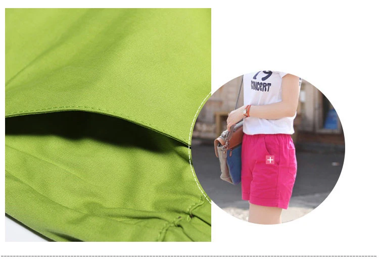 New Korean version of the shorts Ms. Summer Waist Loose Large fat MM Wide leg Large size Sports Casual Student Candy colors (8)