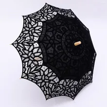 Черный кружевной зонтик Готический фантазии полые Винтаж викторианской свадебные зонтики для невесты Хорошее качество пользовательские Коло