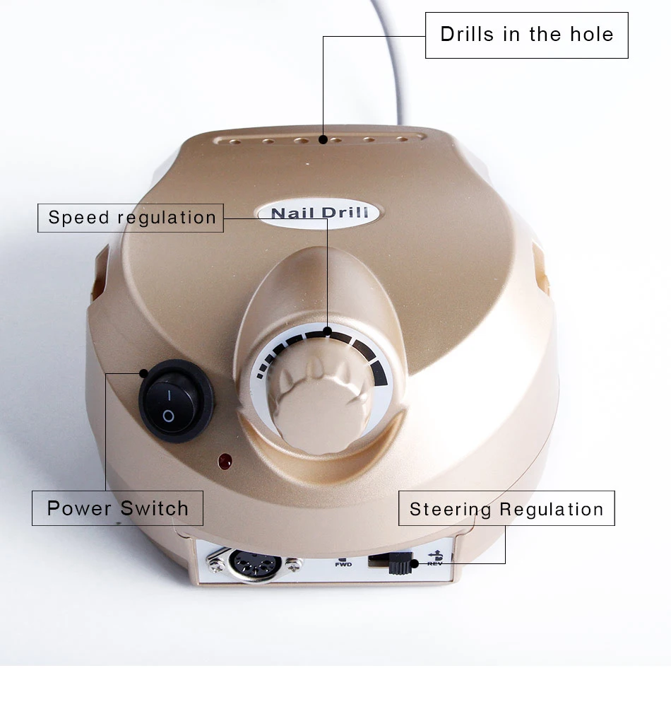 Профессиональный 30000 об/мин Электрический аппарат для маникюра, педикюра, фреза, пилочка для дизайна ногтей, набор инструментов, резак для маникюра