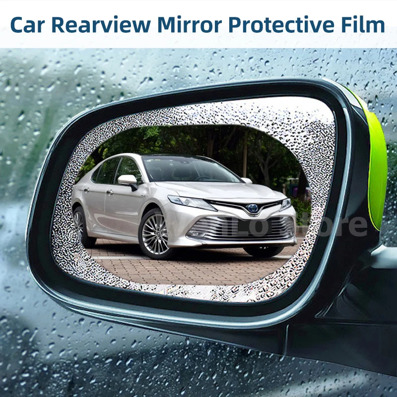 

2PCS Car Rearview Mirror Protective Film Anti Fog Window Clear Rainproof Rear View Mirror Protective Soft Film Auto Accessories