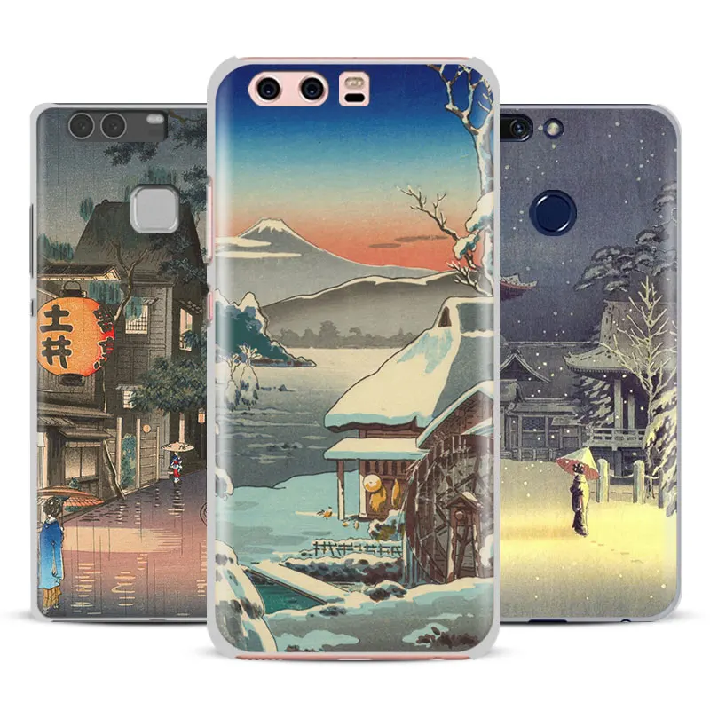 

Japanese places aesthetic Phone Case Cover Shell For Huawei P8 9 10 Lite 2017 Honor V8 V9 V10 Mate 7 8 9 10 Pro Nova Plus 2