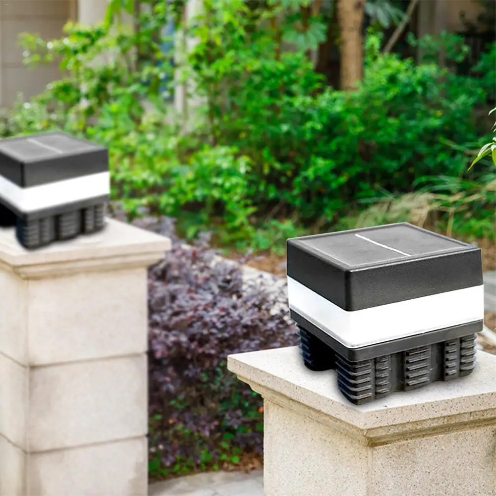 Kaigelin 4led solar column headlights Lawn Lamp Energy Saving Outdoor