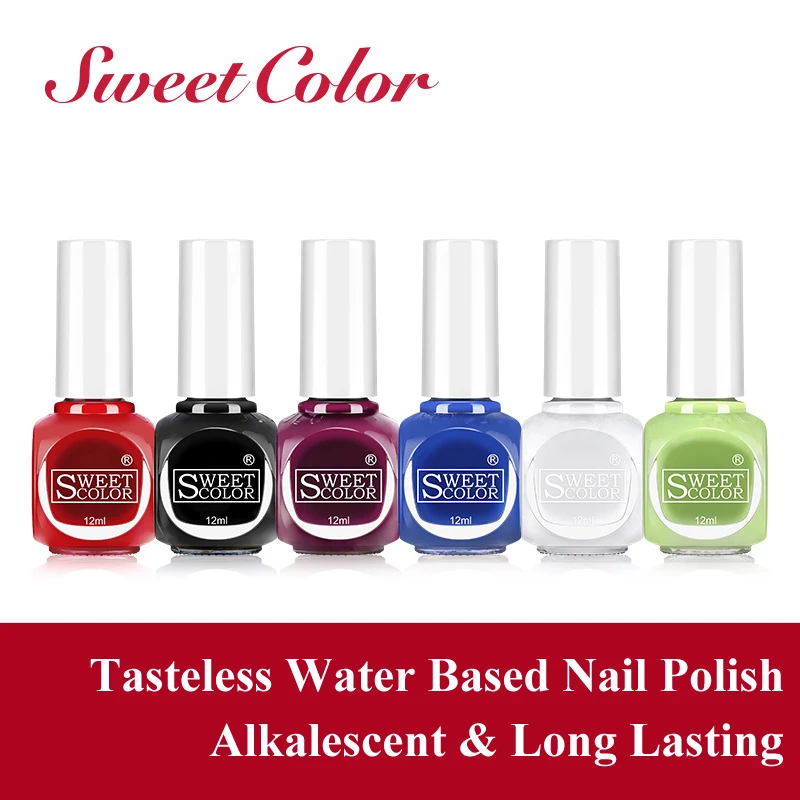 12ml Tasteless Water Based Nail Enamel Peel Off Pure Colors Nail