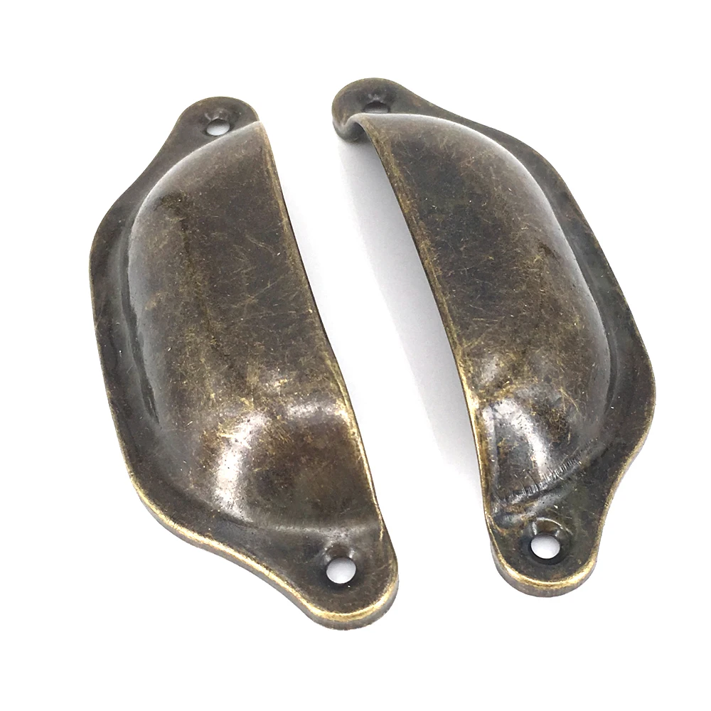 98MM vintage medicine drawer shells handle metal wardrobe