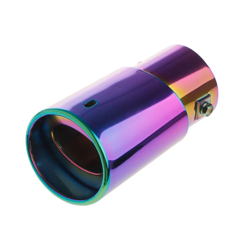 

New Universal Stainless Steel Car Rear Round Exhaust Pipe Tail Throat Muffler Tip