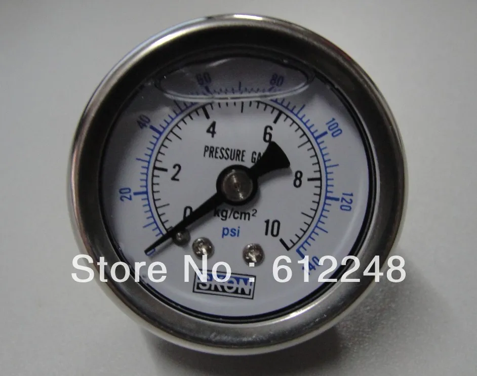 

Dia 40MM,Oil Pressure Gauge,Liquid Filled Pressure Gauge YN40Z 10KG,1/8PT