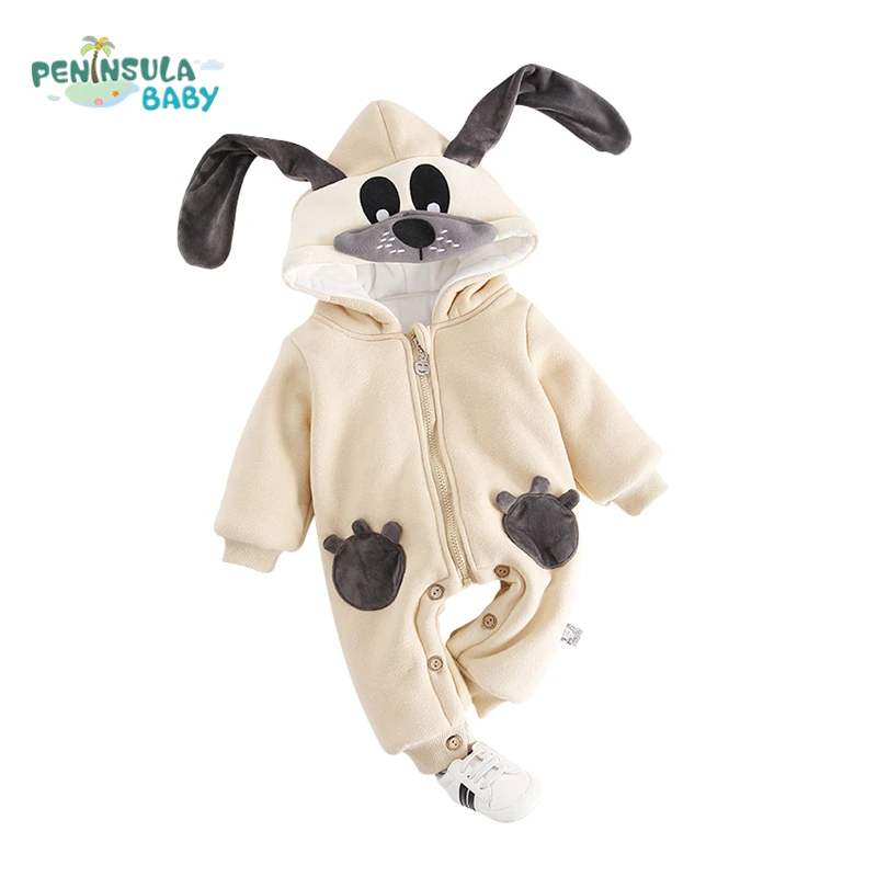 

Winter Baby Rompers Cartoon Animals 3D Ears Baby Boys Clothing Playsuits Cotton Long Sleeves Infant Jumpsuit For Girls Overalls