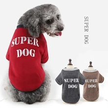 1 шт. свитера с вышивкой для супер собак Одежда для собак с французским бульдогом спортивный свитер одежда для щенков флисовая куртка для собак пальто одежда Teddy