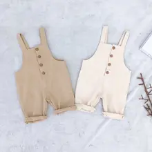 New Spring Toddler Overalls Baby Suspender Pants Solid Baby Boy Overalls Beige Khaki Girls Cute Overalls Pants for Kids