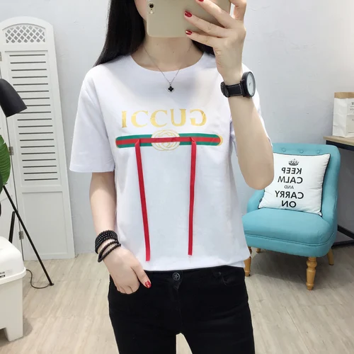 

2019 white t shirt women tshirt loose tshirt o-neck tee shirt femme cotton t-shirt women plus size haut femme Vogue Harajuku