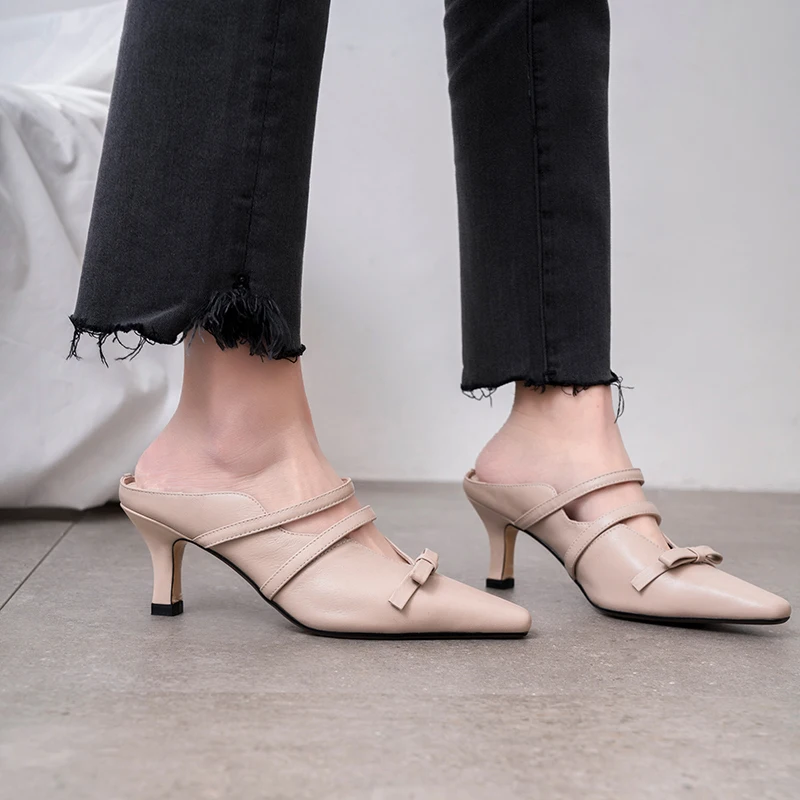 EshtonShero/ г. женская обувь кожаные туфли-лодочки женские свадебные туфли на высоком каблуке с острым носком, на платформе, с бантом-бабочкой Размеры 3-8
