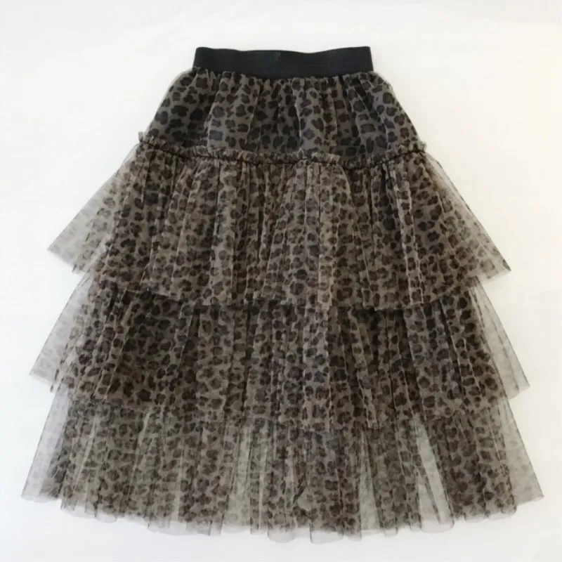 

2019 New Summer Hot Toddler Kids TUTU Skirt Baby Girls Leopard Print Pattern Tiered Skirt Ankle-Length Wears for Girl Kids