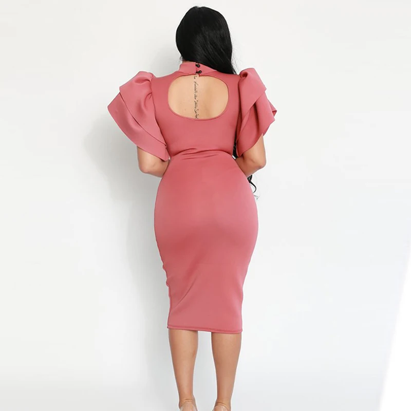 Summer-2018-Women-Sexy-Backless-Butterfly-Sleeve-Party-Dress-Elegant-Hip-Wrapped-Midi-Dress-Turtleneck-Pencil (1)