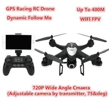 

Remote Control Helicopter Wifi FPV 720P adjust Camera GPS Positioning Altitude Hold Dynamic Follow RC Drone Quadcopter vs B6 X8