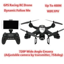 Helicóptero de Controle remoto Wi-fi Câmera FPV 720 P ajustar o Posicionamento GPS Altitude Espera Dinâmico Siga Zangão RC Quadcopter vs B6 X8