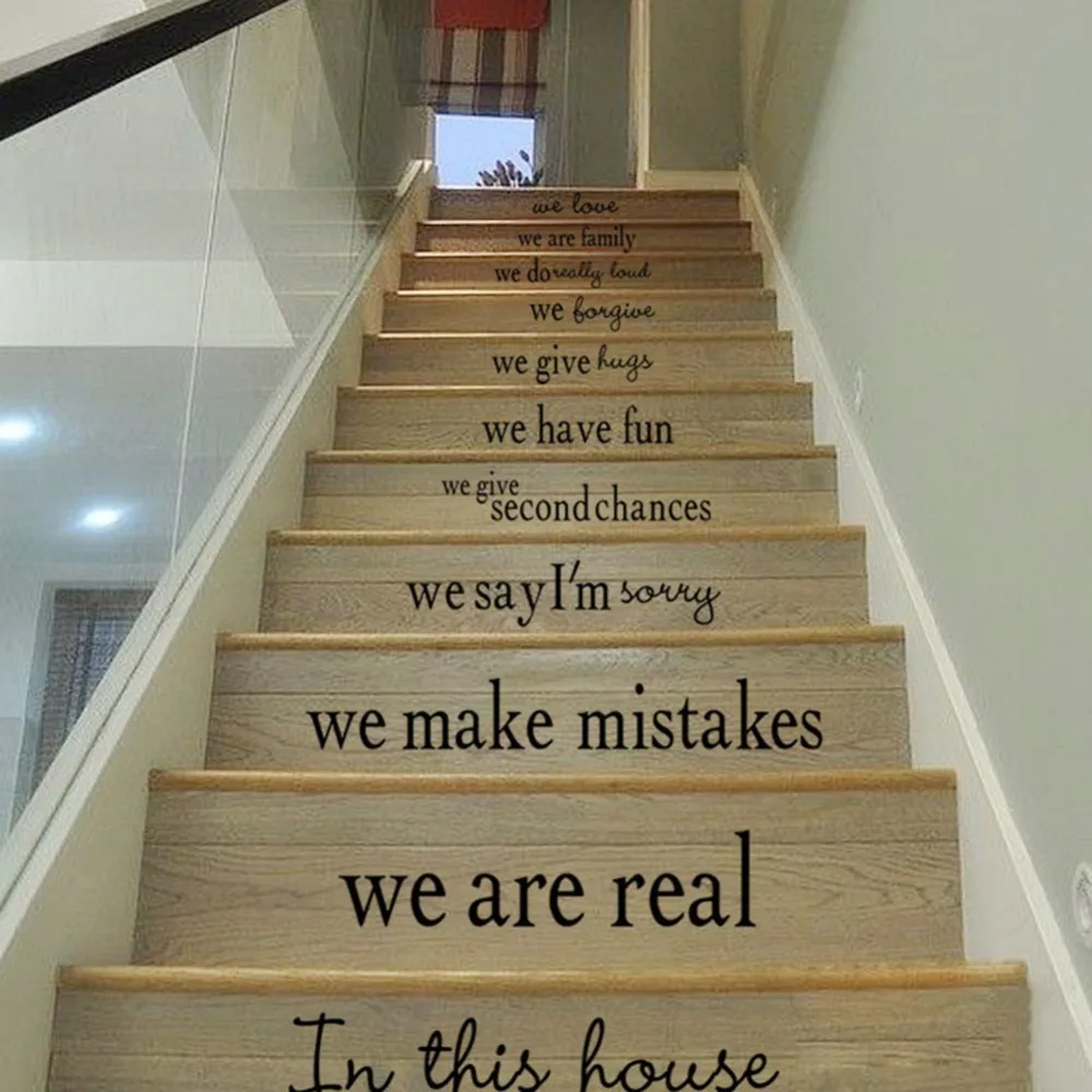 

In This House Removable Wall Decoration Living Room Stairs Floor Decal Staircase Bumper Home & Living Sticker