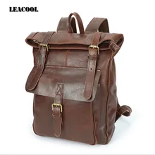 Leacool Simple Patchwork Large Capacity font b Mens b font font b Leather b font font