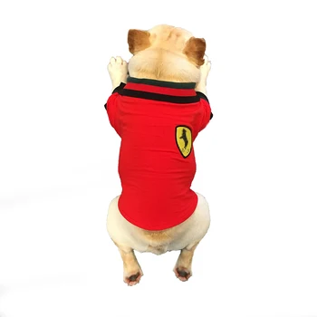 

Luxury Dog Shirts Summer Funny Clothes Vest Cat Cotton Pet Clothing Floral T Shirt Small Large Dog Polo Chihuahua French bulldog