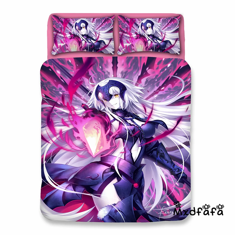 

Mxdfafa Anime Fate Grand Order Duvet Cover Sets 3D Bedding Set Comforter Bedding Set with 1 Duvet Cover and 2 Pillowcases