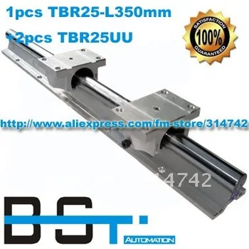 

1pcs TBR25 -L350mm Support Linear rails shaft guide+2pcs TBR25UU Linear pillow blocks Slide Unit
