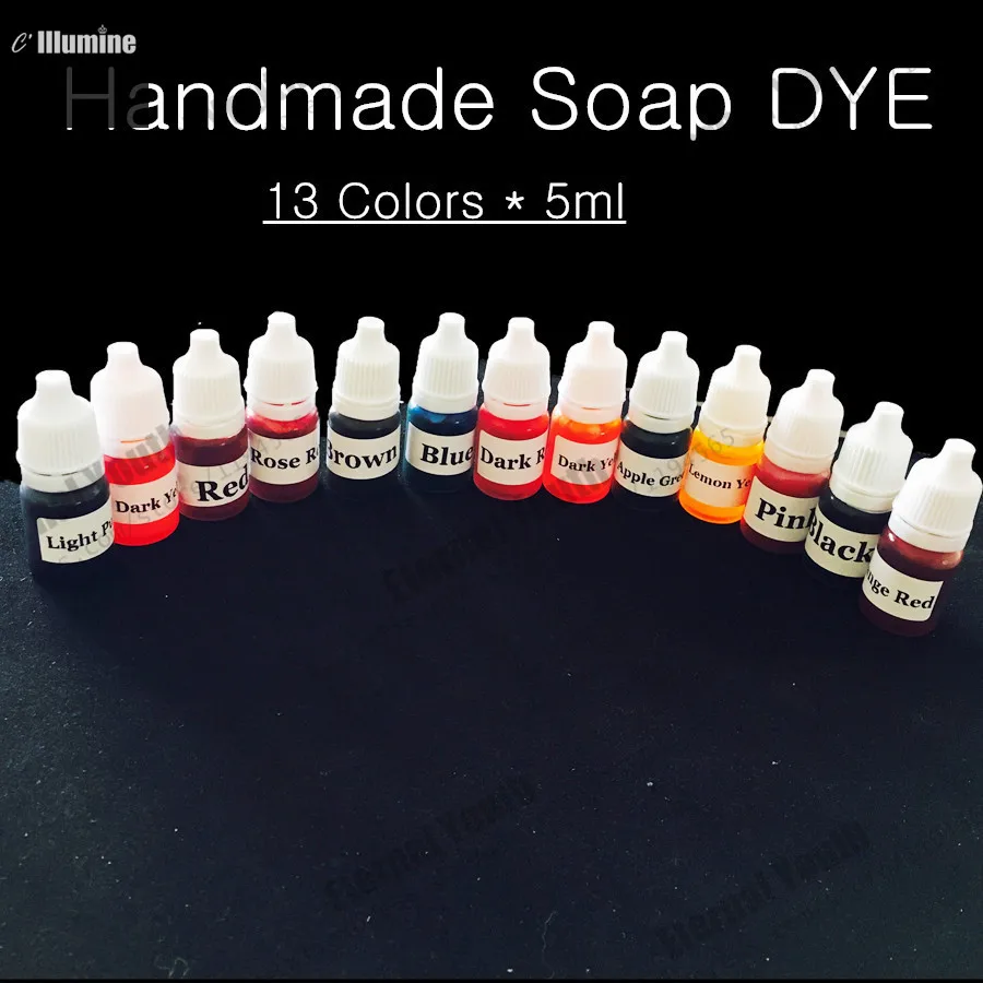13Colors 5g 13 Handmade Soap DYE Pigments Colorant Toolkit Materials Hand Made Soap Base Colour Liquid