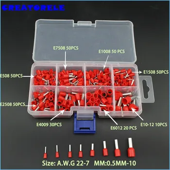 

310pcs Copper Crimp Comector Insulated Cord Pin End Terminal Ferrules kit set Wire Terminals Comector