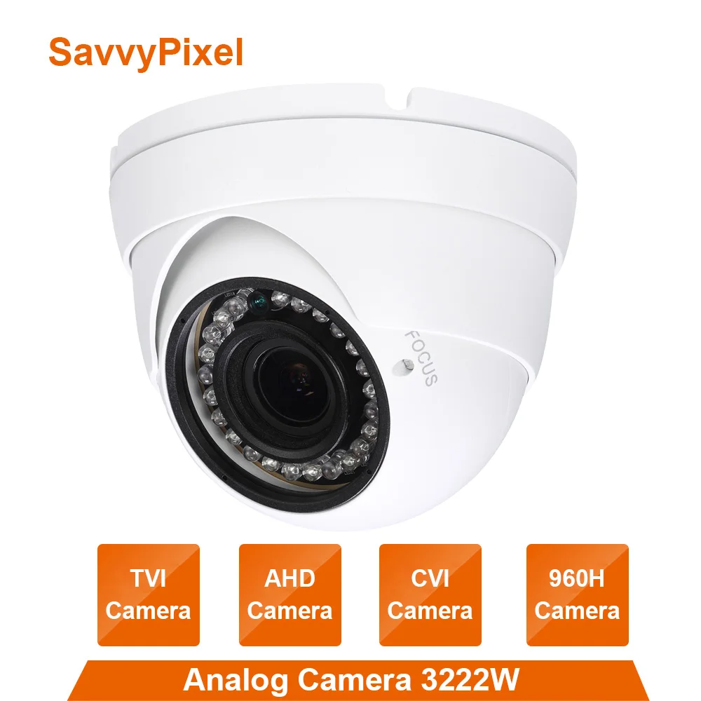 

1080P HD Analog CCTV Camera 4-in-1 (TVI/AHD/CVI/CVBS) Security Dome Camera 2.8mm-12mm Varifocal Lens Surveillance webcam