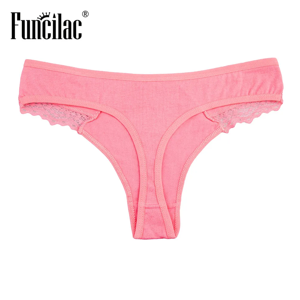 FUNCILAC сексуальное женское нижнее белье хлопковые стринги трусики для девушек