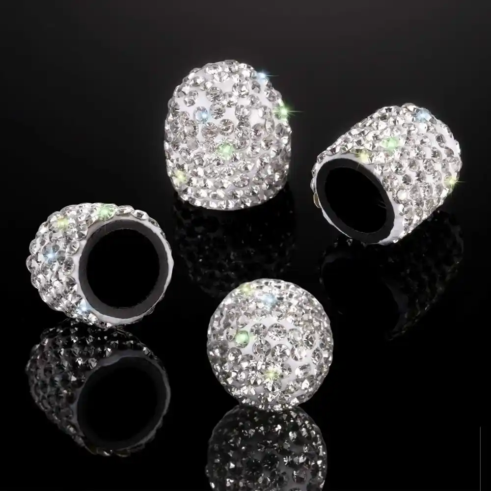 TXSD Crystal Rhinestone Tire Valve Stem Caps Universal Valve Dust Caps Bling Car Accessories
