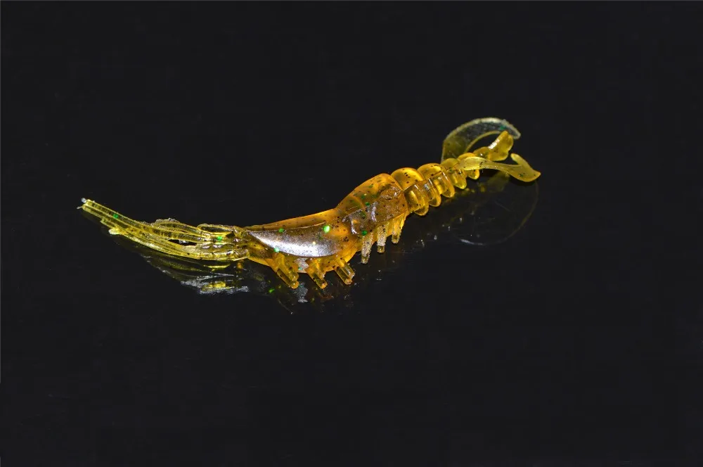 Spinpoler 85mm3g Fishing Lure Shrimp 10pcsLot Artificial Shrimp Saltwater Freshwater Bass Fishing Soft Baits Fishing Tackle  (3)