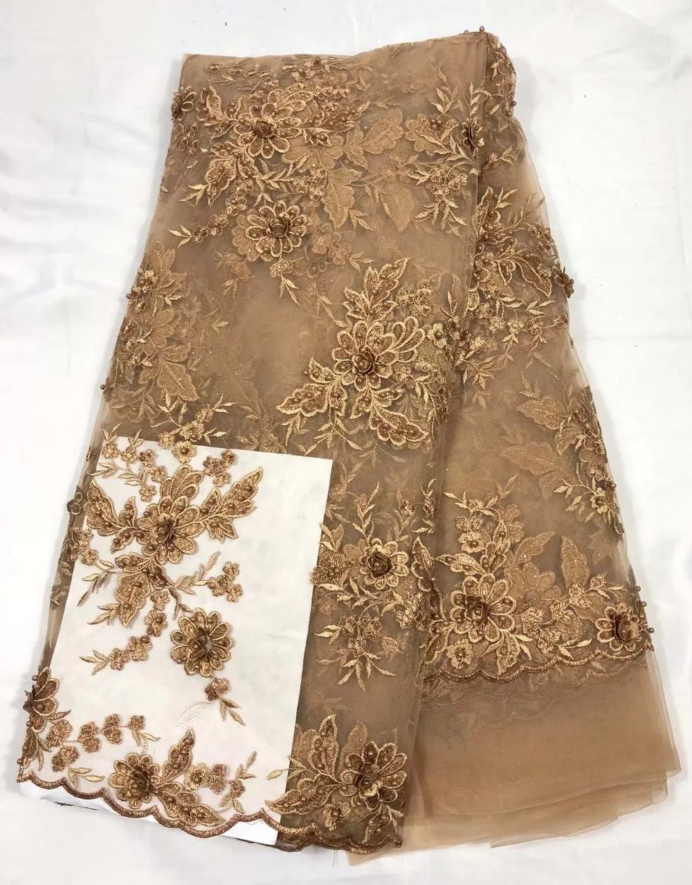 

2018 Guipure French Lace Fabric High Quality African Tulle Lace Fabric With beads Cheap Nigerian Lace Fabrics For Women