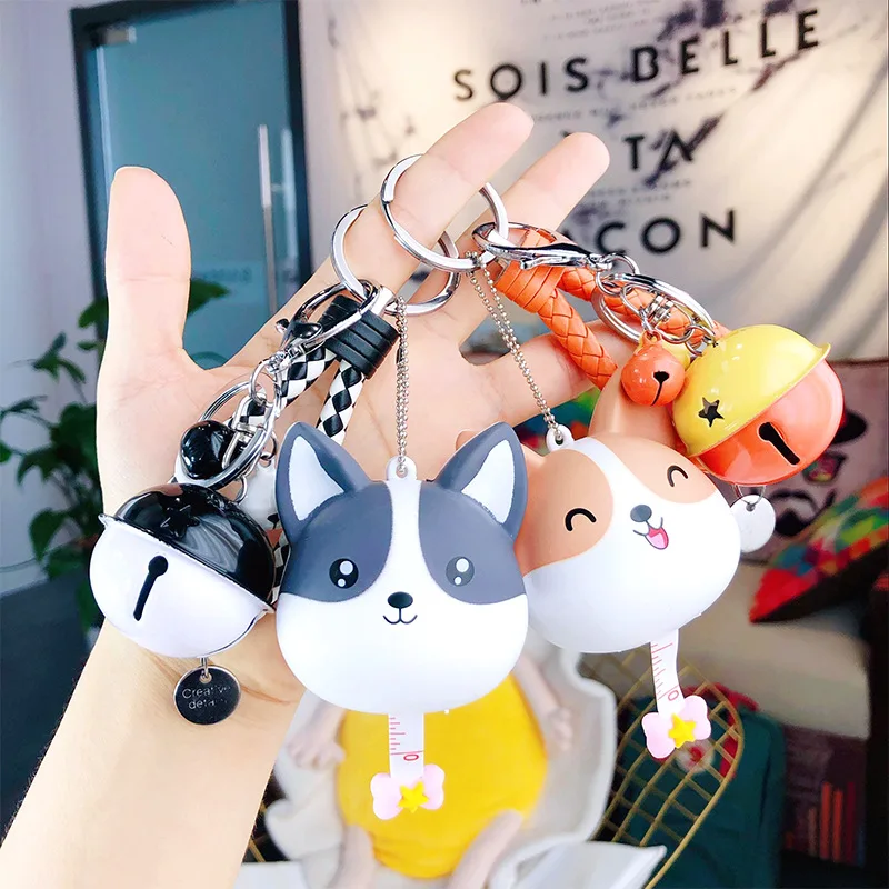 

Cartoon Cute Animal Measuring Tape Keychain Soft Ruler Bell Key Ring Women Car Purse Pendant Key Chains Gift Trinkets Porte Clef