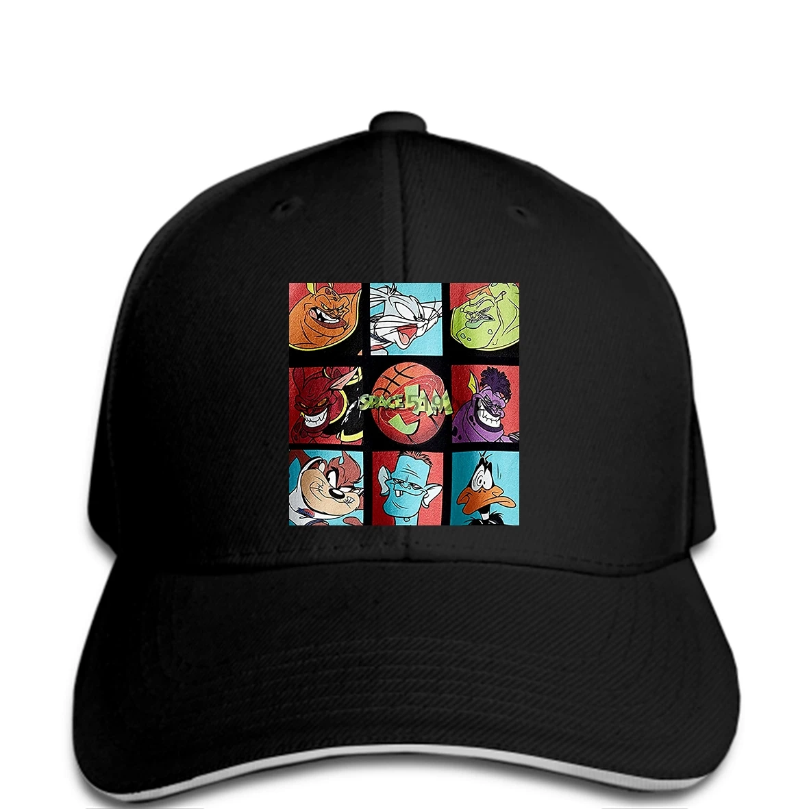 

Men Baseball cap Space Jam Player Cube Black funny cap novelty cap women