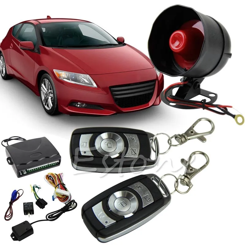 

1 Set 1-Way Car Vehicle Protection Alarm Security Warning System Entry Keyless Siren +2 Remote