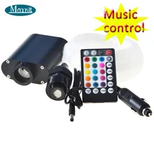 Maykit 12 Вт RGBW светодиодный звуковой активный музыкальный контроль использование смешанного оптического кабеля волоконно-оптического потолочного освещения Комплект для украшения автомобиля