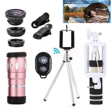 Новинка года Мобильная 10X зум-телеобъектив Оптические стёкла телескоп для Samsung S5 S6 S7 S7 край Примечание 5 рыбий глаз Широкий формат макро Lentes