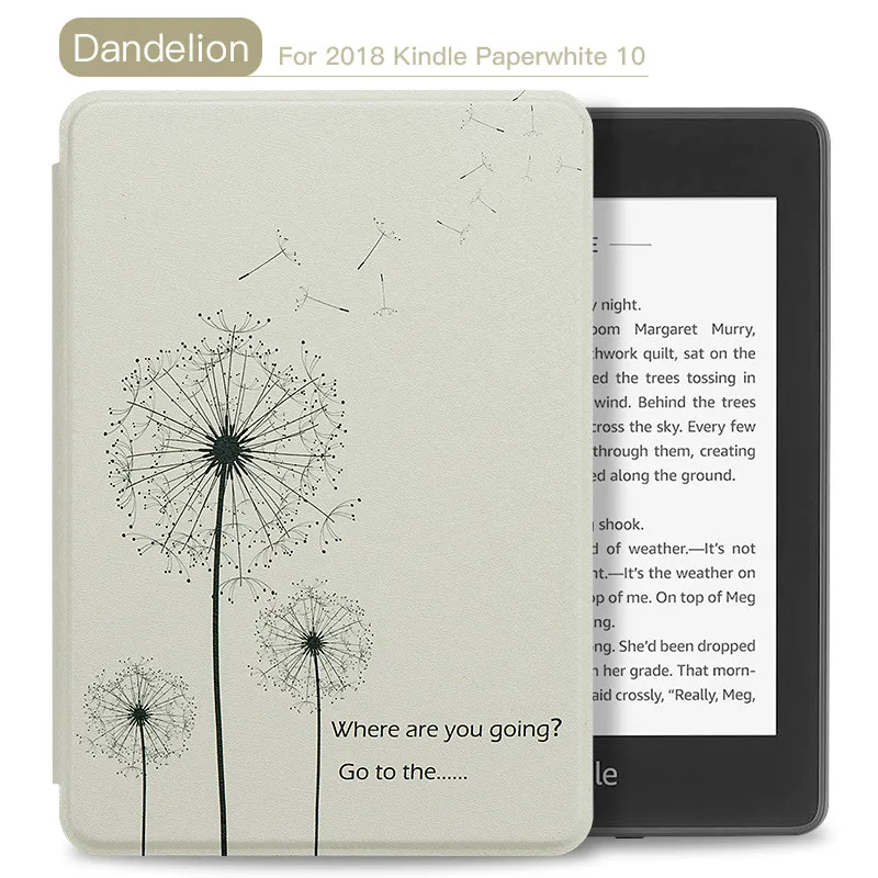 WALNEW из искусственной кожи чехол для Amazon Kindle Paperwhite(10 поколение) 6 дюймов крышка электронной книги Smart Auto Sleep/Wake - Цвет: Dandelion